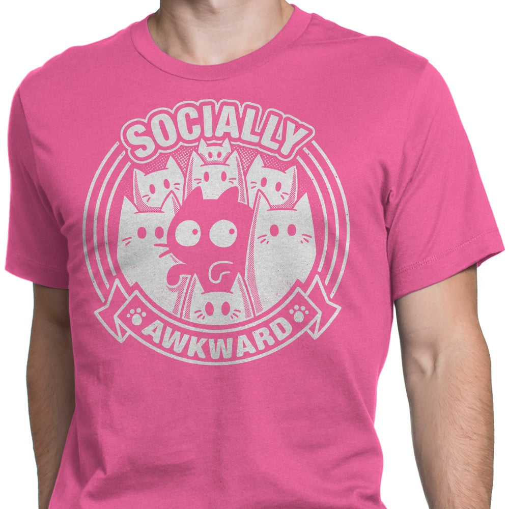 Men's Socially Awkward Cat-themed Apparel by Snouleaf