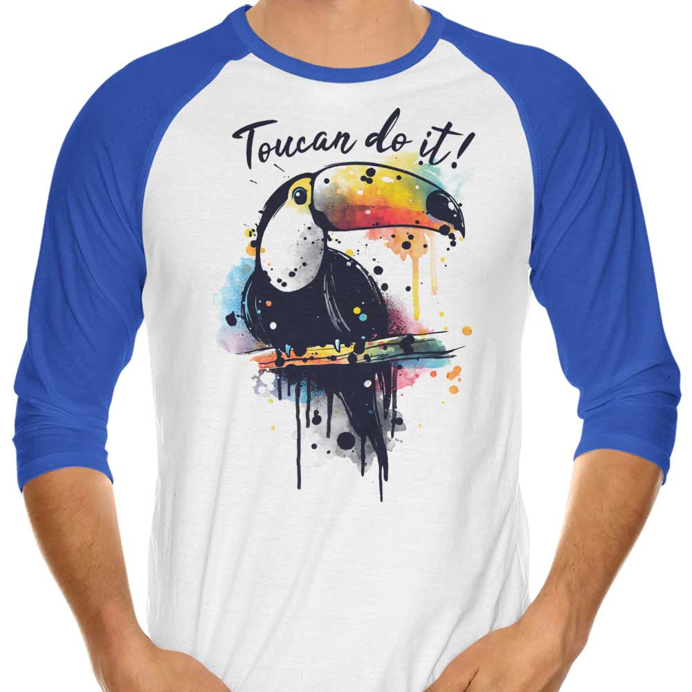 Toucan Do It - Stylish 3/4 Sleeve Raglan T-Shirt by NemiMakeIt
