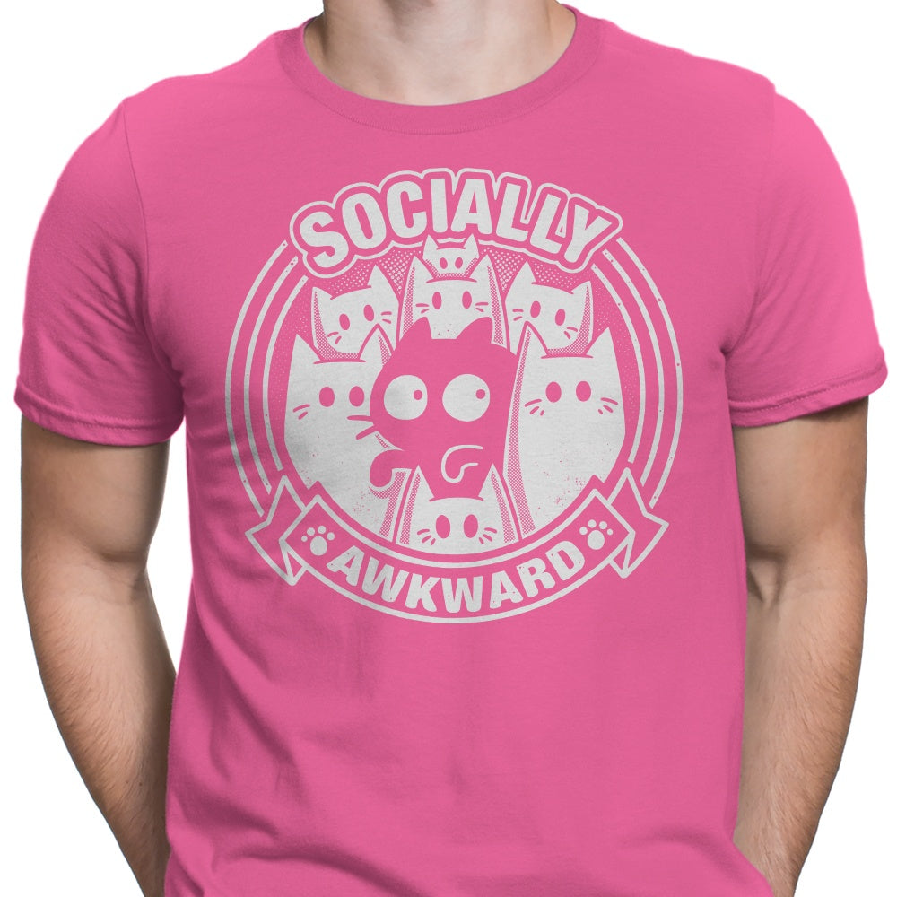 Men's Socially Awkward Cat-themed Apparel by Snouleaf
