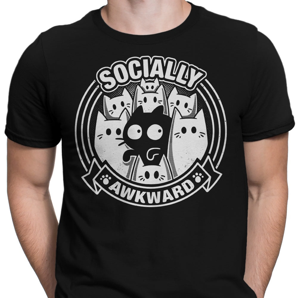 Men's Socially Awkward Cat-themed Apparel by Snouleaf